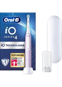 Oral-B, Elektrische Zahnb&uuml;rste &raquo;iO 4&laquo; 1 Stk. Aufsteckb&uuml;rsten mit Magnet-Technologie, 4 Putzmodi, Reiseetui, Lavender, ENTSPANNTES Z&Auml;HNEPUTZEN zuhause 