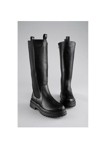 Aniston SHOES, Damen, Stiefel mit Stretcheinsatz und Rei&szlig;verschluss - NEUE KOLLEKTION, schwarz, 38, schwarz, Modischer Stiefel aus der neuen ANISTON-