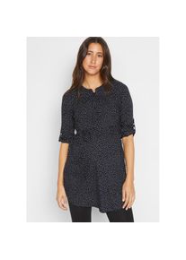 bonprix , Umstandskleid 2-in-1 Umstands- und Stillblusenkleid aus fließender Viskose , dunkelblau/weiß gepunktet , N-Gr , 52 -N-Gr , 52 ,...