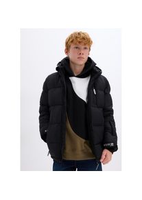 bonprix , Kinder , Steppjacke mit Kapuze , schwarz , 128/134 , 128/134 , Winterjacke für Jungen bietet angenehmen Tragekomfort