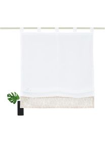 my home , Raffrollo »Camposa« mit Schlaufen Transparent, Voile, Polyester , sand , Obermaterial: 100% Polyester , 140 cm