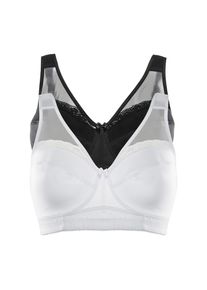 bonprix , Entlastungs-BH Packung, 2 tlg. tlg. , weiß+schwarz