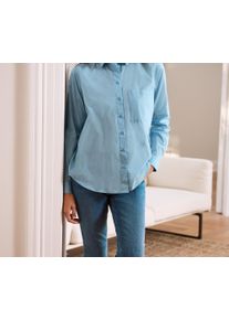 Tchibo - Női poplin ingblúz - nő - méret 36 - kék