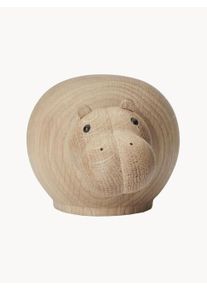 Woud Objeto decorativo em madeira de carvalho Hibo Hippopotamus L 12 x Alt 7 x P 8 cm