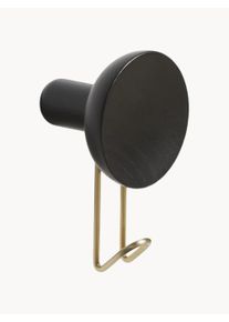 Woud Cabide de parede em madeira de carvalho Around, conjunto de 2 Preto L 9 x Alt 14 cm