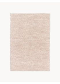 Alfombra artesanal exterior con estampado de rombos vintage Rika Terracota, Blanco Fibra sintética An 160 x L 230 cm (Tamaño M) | Westwing Collection