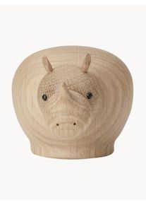 Woud Objeto decorativo em madeira de carvalho Rina Castanho L 8 x Alt 7 cm