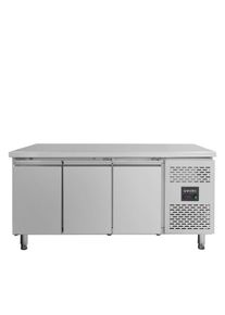 Mesa refrigerada de 3 puertas, acero inoxidable, refrigeración por aire, 85 x 179.5 x 60 cm, 275 W, 600mm profundidad, EASYLINE, 339L, 10580 Vaiotec