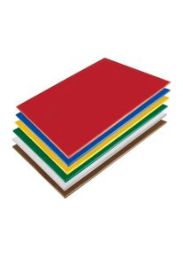 Ensemble de planches à découper basse densité Hygiplas 600x450x10mm lot de 6 | Professionnel | HoReCa | CHR