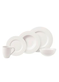 Villeroy & Boch Villeroy & Boch Kombiservice, Wei&szlig;, Keramik, 20-teilig, Uni, 300 ml,500 ml, Geschirr, Geschirrsets, Kombiservice