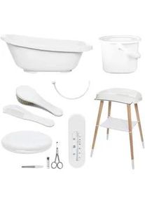 Bebe Jou Babybadeset , Weiß , Kunststoff , 7-teilig , 79.5x40x46 cm , Pflegen, Baden, Babybadewannen