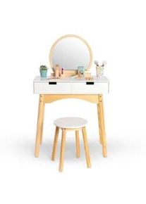 Musterkind Kinder-Stylingset , Naturfarben, Weiß , Holz, Holzwerkstoff , 34x98x60 cm , EN 71, Ce , Spielzeug, Holzspielzeug