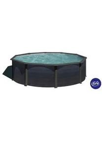 GRE Pool-Set , Anthrazit , Metall , 120 cm , Freizeit & Co, Pools & Wasserspaß