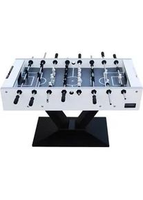 Ambia Garden Worldcup Premium PRO Cougar , Schwarz, Weiß , Holz, Metall , 76x90x144 cm , Torzähler manuell, Ballrücklauf an beiden Kopfenden, Balleinwurf auf beiden Spielerseiten, verstellbare Füße , Freizeit & Co, Spieltische, Tischfußball & Co