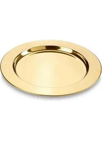 ECHTWERK Platzteller , Goldfarben , Metall , 2-teilig , rund , stoßfest, robust , Geschirr, Teller, Platzteller