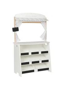 My Baby Lou Kaufladen , Naturfarben, Schwarz, Weiß, Hellgrau , Holz, Textil , 2-teilig , Schima , Sperrholz , 29x99x60 cm , EN 71 , Spielzeug, Holzspielzeug