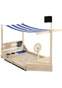 Outsunny Sandkasten, Naturholz, Tannenholz , Naturfarben , Holz , 103x144.5x180 cm , Freizeit & Co, Gartenspielzeug, Sandkästen