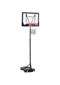 HOMCOM Basketballständer, Stahl, Schwarz, 83 x 75 x 206-260 cm , Metall , 75x83 cm , Freizeit & Co, Sport & Fitness