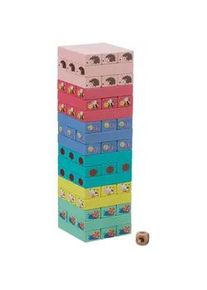 Relaxdays Wackelturm , Holz , 7.5x7.5 cm , Spielzeug, Lernspiele