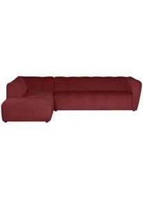 Mid.you Ecksofa , Bordeaux , Textil , Struktur , 290x218 cm , Made in Eu , Wohnzimmer, Sofas & Couches, Wohnlandschaften, Ecksofas