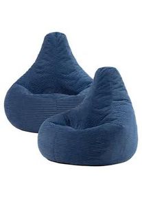 I.C.O.N. icon Sitzsack Sessel aus Cord 2-tlg. , Kunststoff , 90x73x84 cm , Hergestellt in Deutschland , Wohnzimmer, Sessel, Sitzsäcke, XXL Sitzsäcke