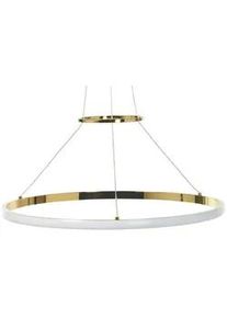 Beliani Hängeleuchte Tano 50/50/104 cm , Goldfarben , Metall , LED integrated , 50x104x50 cm , Lampen & Leuchten, Innenbeleuchtung, Hängeleuchten, Pendelleuchten