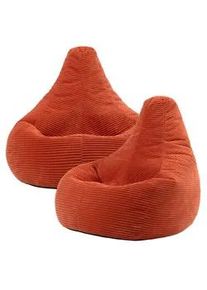 I.C.O.N. icon Sitzsack Sessel aus Cord 2-tlg. , Kunststoff , 90x73x84 cm , Hergestellt in Deutschland , Wohnzimmer, Sessel, Sitzsäcke, XXL Sitzsäcke