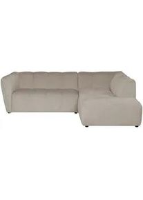 Mid.you Ecksofa , Creme , Textil , Struktur , 230x218 cm , Made in Eu , Wohnzimmer, Sofas & Couches, Wohnlandschaften, Ecksofas