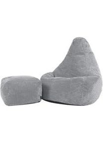 I.C.O.N. icon Kindersitzsack mit Hocker Dalton Cord , Textil , 100 L , 69x59x65 cm , Hergestellt in Deutschland, Oeko-Tex® Standard 100 , Wohnzimmer, Sessel, Sitzsäcke, Kindersitzsäcke