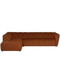 Mid.you Ecksofa , Rostfarben , Textil , Struktur , 290x218 cm , Made in Eu , Wohnzimmer, Sofas & Couches, Wohnlandschaften, Ecksofas