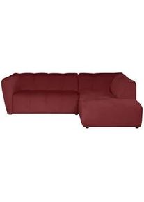 Mid.you Ecksofa , Bordeaux , Textil , Struktur , 230x218 cm , Made in Eu , Wohnzimmer, Sofas & Couches, Wohnlandschaften, Ecksofas