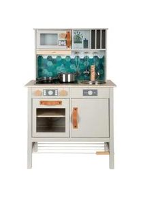 Small Foot Kinderküche , Hellgrau , Holz, Metall , 6-teilig , 57x87x28 cm , EN 71 , Geräuscheffekte, Lichteffekte , Spielzeug, Holzspielzeug