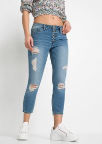 bonprix Femei Blugi skinny p&acirc;nă la glezne, albastru, 34