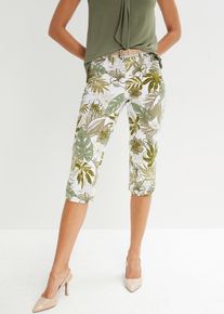 bonprix Femei Pantaloni capri, verde, 54
