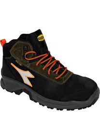 Diadora Utility Sport Mid S7S, botas de segurança Dia-tex unisex , cor: Preto/Verde Escuro/Cor-De-Laranja , tamanho: 36 EU