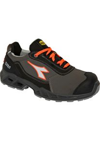 Diadora Utility Shark SI Low Leather S3S, safety shoes unisex , color: Dark Grey/Black/Neon-Red , size: 48 EU