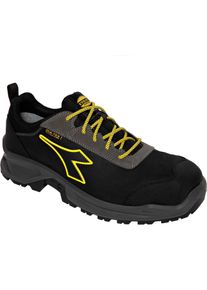 Diadora Utility Sport Low S7S, chaussures de sécurité Dia-tex un , couleur: Noir/Gris Foncé/Jaune , taille: 35 EU