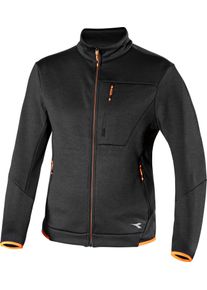Diadora Utility Techno Polar, casaco de lã para vestuário de tra , cor: Cinzento Escuro/Preto/Cor-De-Laranja , tamanho: XL