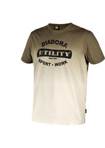 Diadora Utility Deep-Dyed, t-shirt de trabalho , cor: Verde-Azeitona/Bege , tamanho: XXL