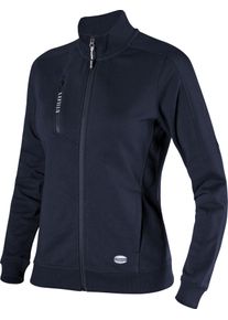 Diadora Utility Athena, workwear sweat jacket women , color: Dark Blue , size: L