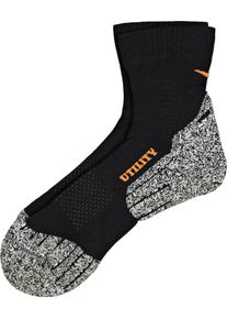 Diadora Utility Breath, workwear functional socks , color: Black/Light Grey/Orange , size: M