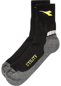 Diadora Utility Summer, workwear socks 3-pack , color: Black/Grey/Yellow , size: S