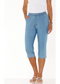Dames Capri-jeans met comfortband rondom blue-bleached Maat 56