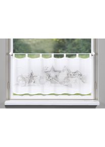 Home Wohnideen Scheibengardine »VALONA« Schlaufen 1 Stk. tlg. aufwendiges Digitaldruckverfahren in silberfarben