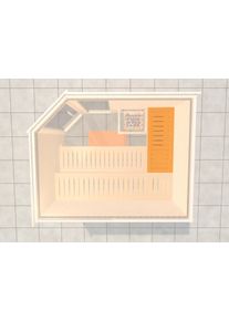 Weka Saunabank »Querliege 2« BxT: 52x111 cm in beige, Größe B/H/T: 52 cm x 12 cm x 111 cm