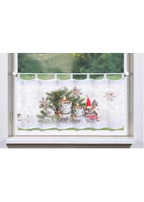 Home Wohnideen Scheibengardine »WEIHNACHTSWICHTEL« Schlaufen 1 Stk. tlg. HxB: 45x120 in rot