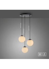 my home Pendelleuchte »Nymölla« E14 Hängeleuchte mit großen Glaskugeln, amberfarben oder opal matt weiß, Größe Ø 16 cm Höhe: 120 cm