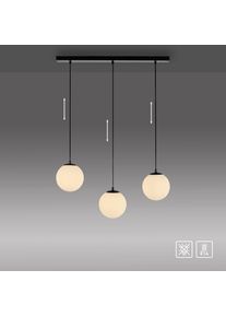 my home Pendelleuchte »Nymölla« E14 Hängeleuchte mit großen Glaskugeln, amberfarben oder opal matt weiß, Größe Ø 16 cm Höhe: 120 cm