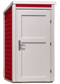 Weka Garten-Geräteschrank BxTxH: 97x100x200,5 cm, rot-naturfarben in beige