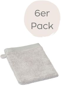 WEWO-Fashion Wewo Fashion Waschhandschuh »9517W« saugstark in grau, Größe B/L: 16 cm x 21 cm